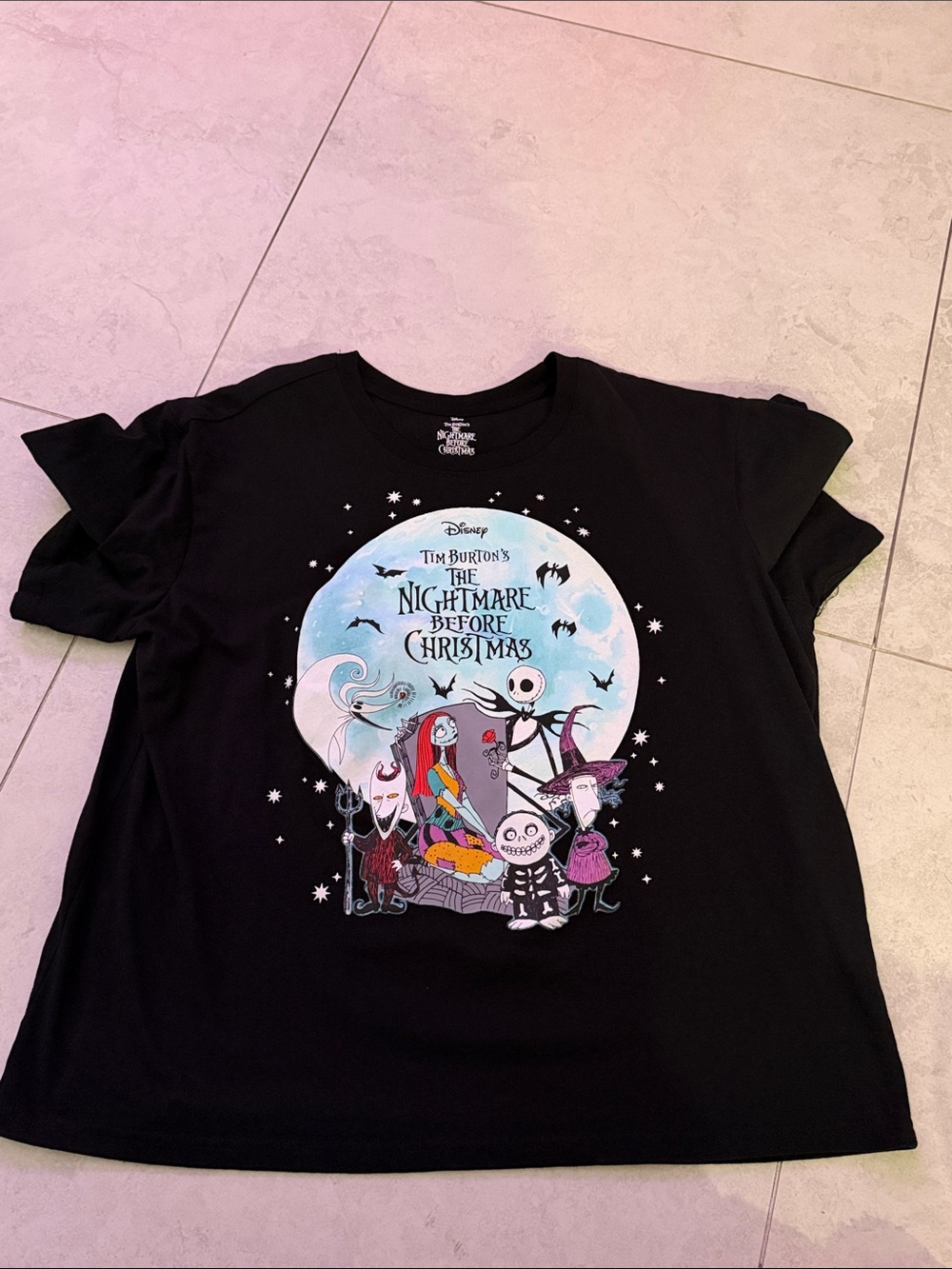 Disney Black The Nightmare Before Christmas Graphic Tee for Kids